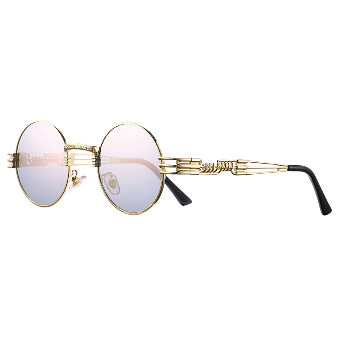 Coasionvintage Round John Lennon Sunglasses Steampunk Gold Metal