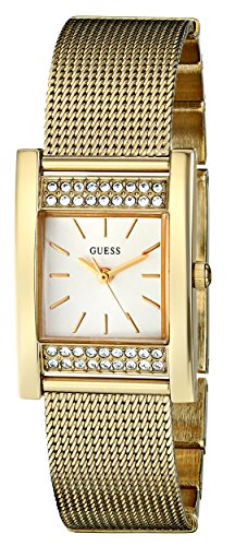 GUESS Women's U0127L2 Crystal-Accented Gold-Tone Watch