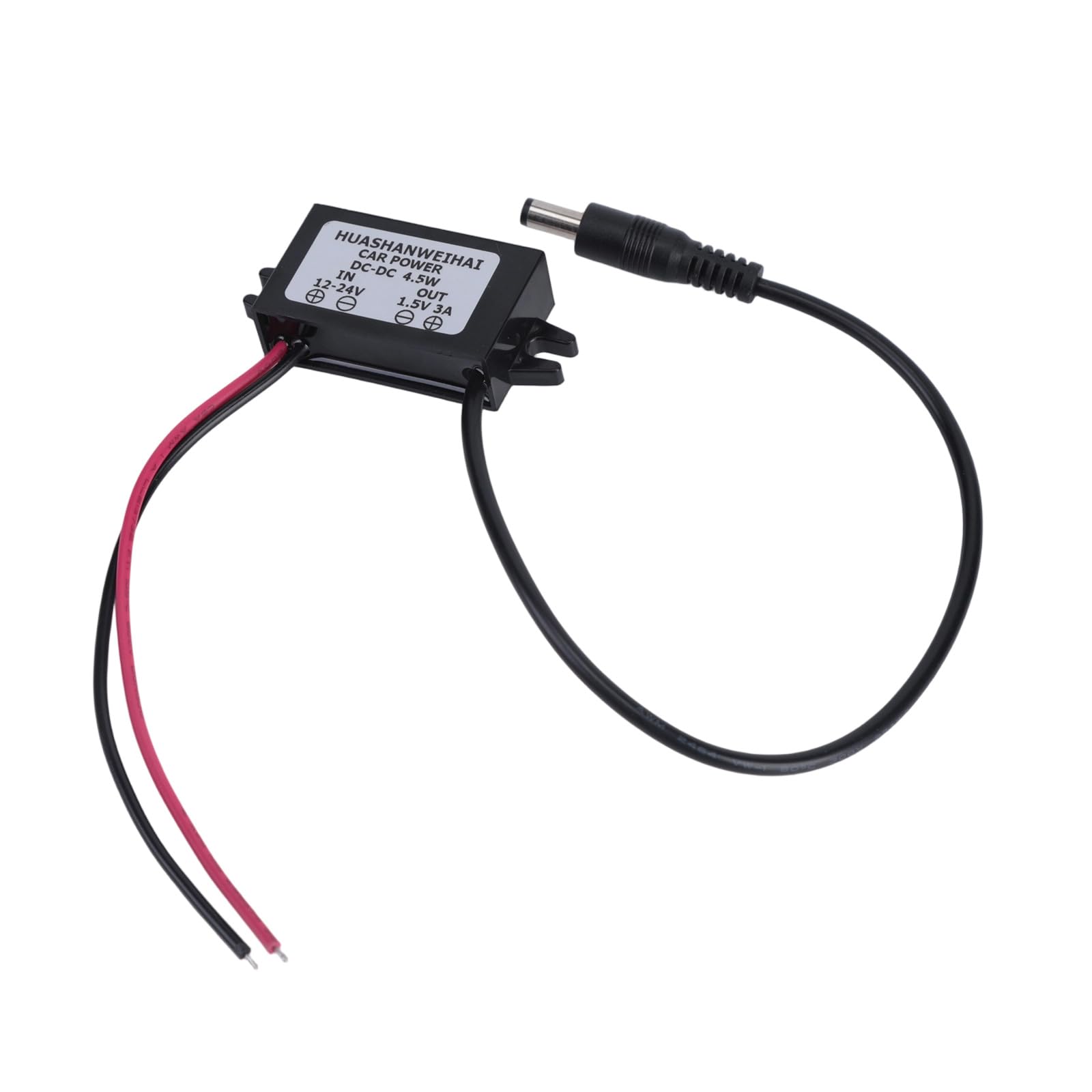 fexxkg DC12V To 24V Step Down Power Converter Module 1.5V 3A Output With 5.5x2.1mm Male Plug For Clocks Thermometers