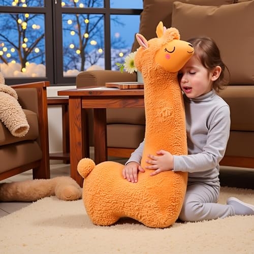 Image of Ryttir 29.5 Inch 15% Chubbier Large Llama Stuffed Animal, Soft Alpaca Plush Toy Body Pillow for Kids & Adults - Ideal Cuddly Gift & Room Decoration