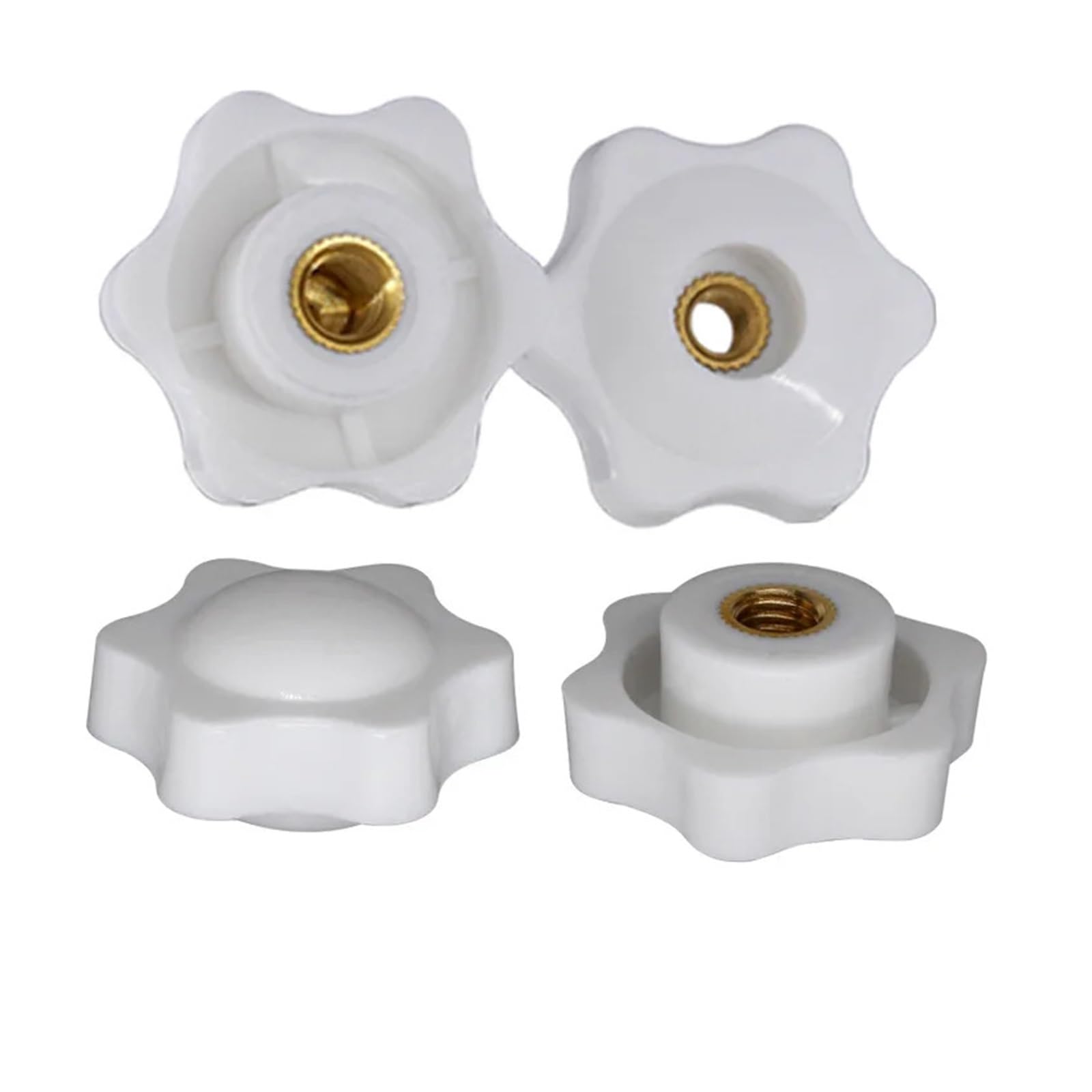 M4 M5 M6 M8 M10 Manopola di serraggio Maniglia Dadi Prugna bianca Bachelite Stringere a mano Filo Stella Nero Manuale Pollice Serraggio Attraverso dadi ( Color : Through hole , Size : M8X32MM(5PCS) )