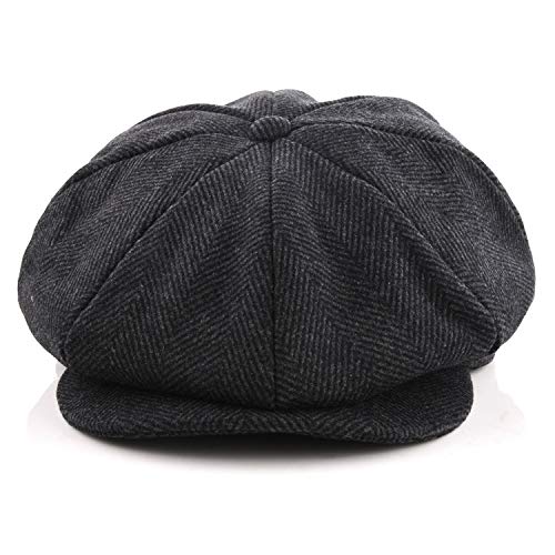 M Moacc Men'S Classic Herringbone Tweed Wool Blend Newsboy Hat Driver Cap thumb #2