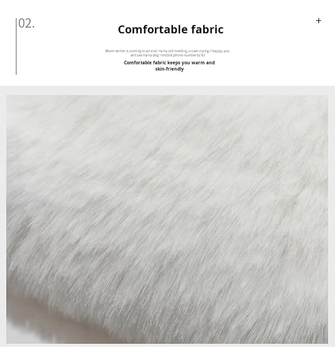 BeFall Women's Winter Hooded Bear Scarf, 3-in-1 Plush Hood with Ear Warmer and Neck Warmer, Soft Faux Fur, Windproof, No-Shed, Cute Cozy Winter Hat for Girls and Women (White) - Image 2 thumbnail