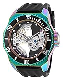 Invicta Men's Russian Diver Stainless Steel Automatic Watch with Silicone Strap, Black, 36 (Model:...