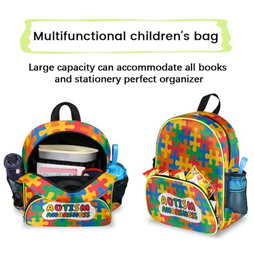Mochila infantil de conscientização do autismo para meninos e meninas, mochila exclusiva para crianç