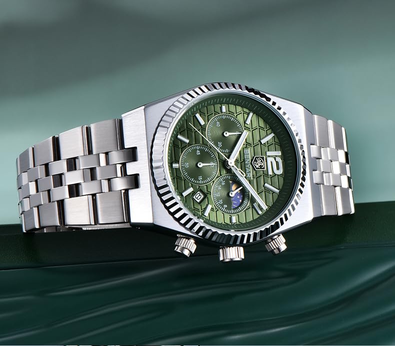 Image of BENYAR Men's Luxury Chronograph Watch Date Window High-Performance Luminous Quartz movment Waterproof -Ideal Gift for Business & Casual Gift Stylish Wristwatch for Men & Boys
