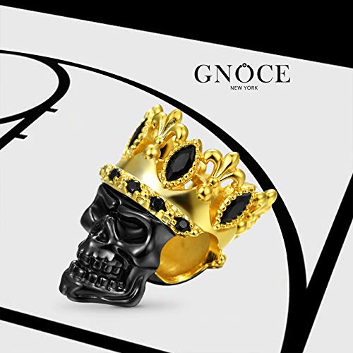 Image of GNOCE Skull Pendant Charm Silver Dangle Charms Bead fit Bracelet /Necklace Jewelry Gift for Women Men