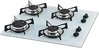 FISCHER COOKTOP À GÁS 4 BOCAS MESA VIDRO BRANCA BIVOLT 1519-5902