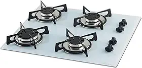 FISCHER COOKTOP À GÁS 4 BOCAS MESA VIDRO BRANCA BIVOLT 1519-5902