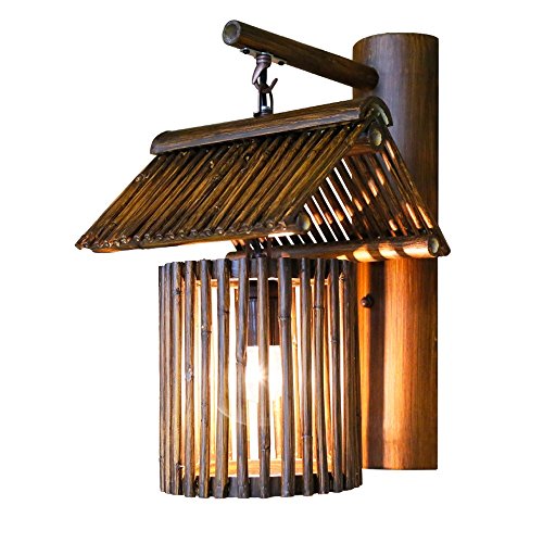 Applique murale en bambou haut de gamme lanterne zen W0022