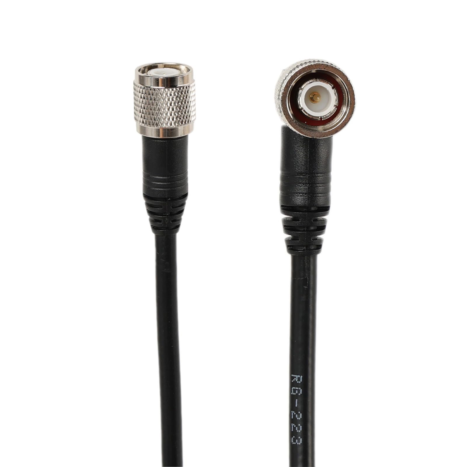 HangTon Cable de antena coaxial blindado de 50 ohmios TNC a TNC en ángulo recto RF señal baja pérdida RG223 10 m
