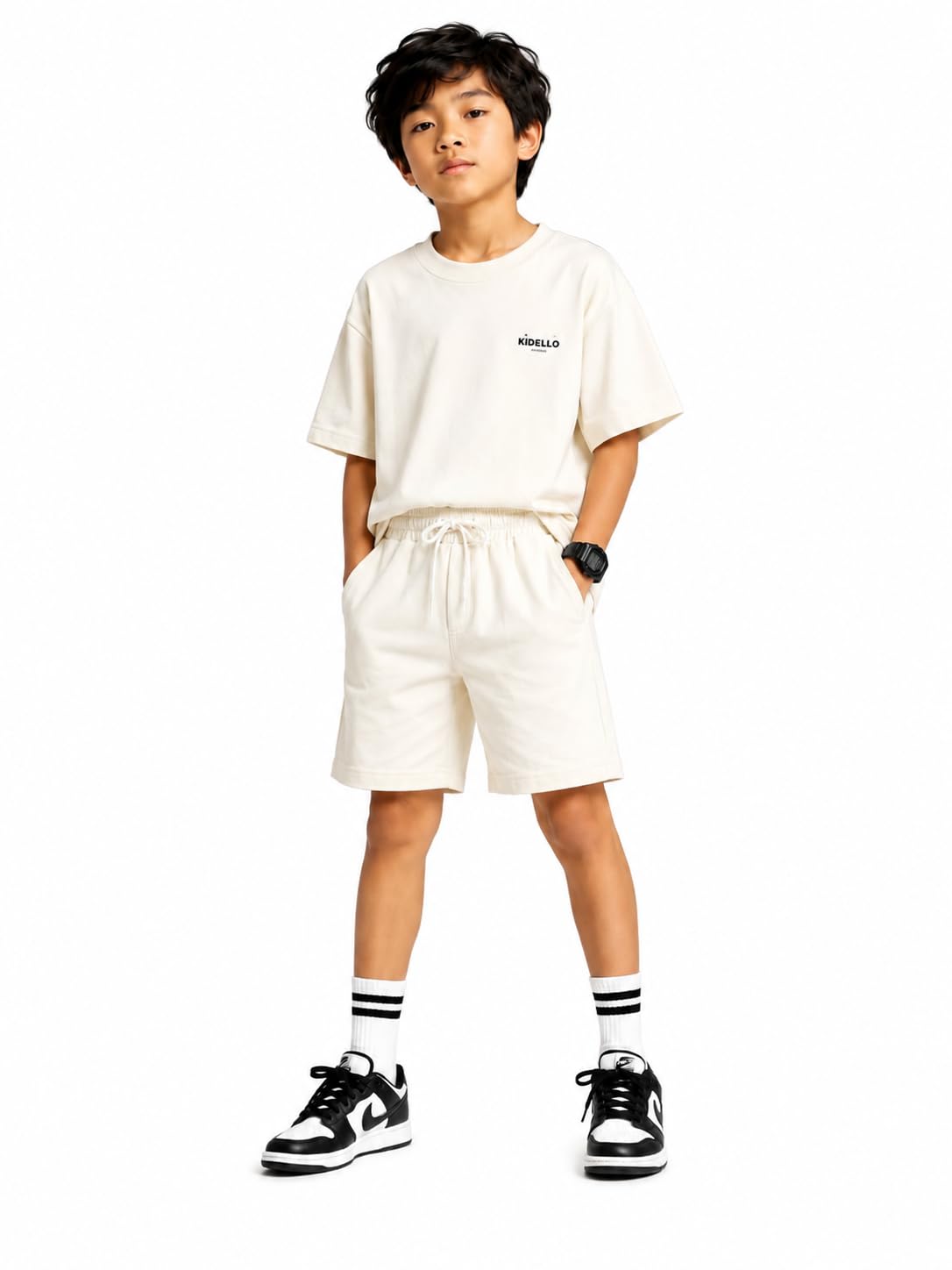 Boys Pure Cotton Shorts | Soft Casual Regular Fit | Cross Side Pockets | Sports | Age 7–14 Years | Brown-image-43