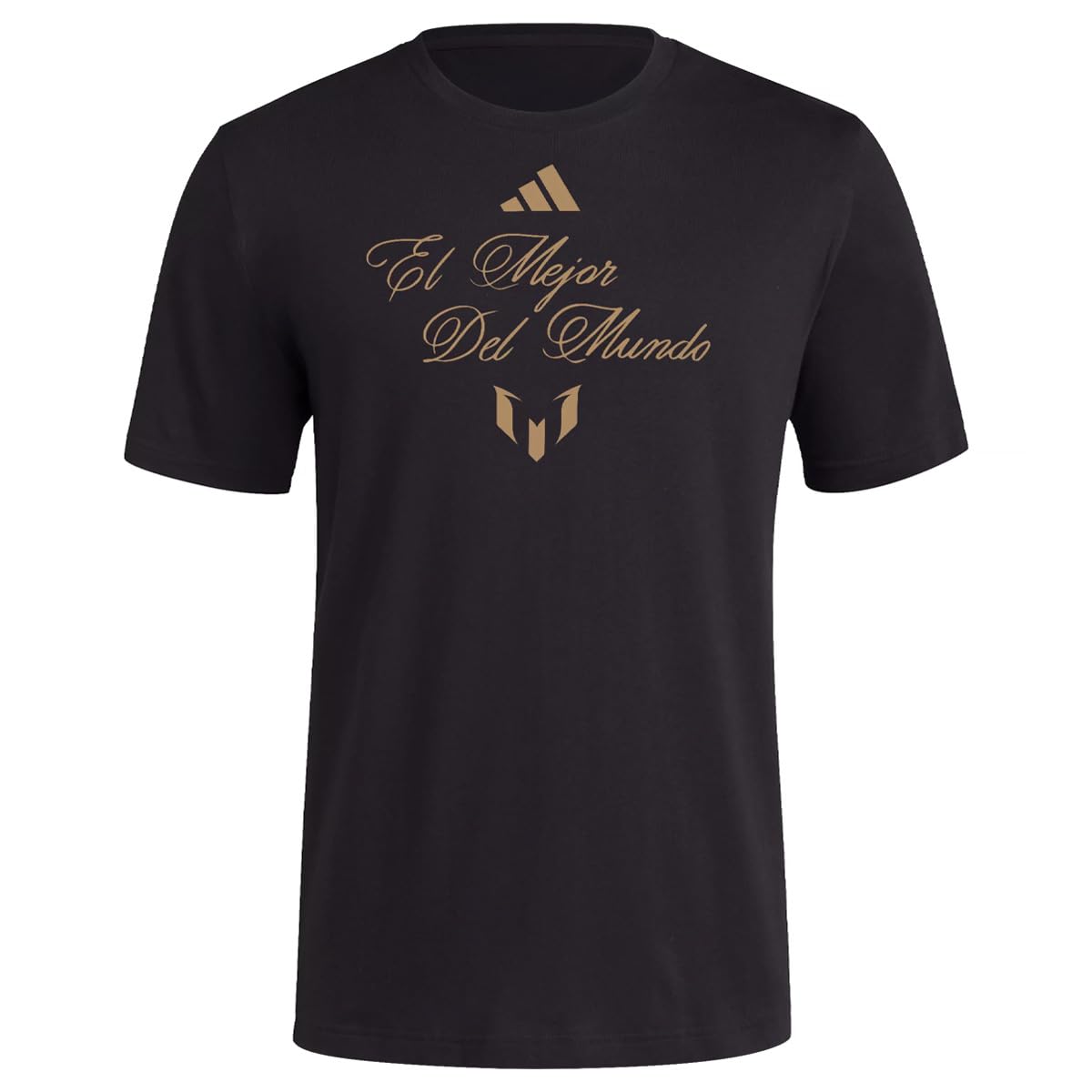 adidas El Mejor Del Mundo - Celebrate Lionel Messi Camiseta de fútbol para hombre, 100% algodón hilado en anillo para una sensación suave