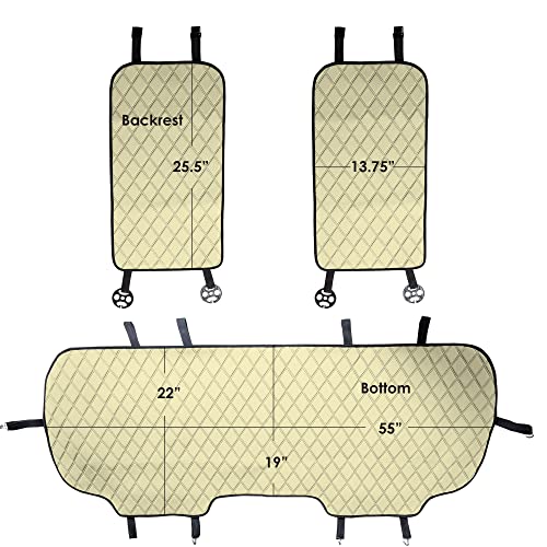 Fh Group Car Seat Cushion Neosupreme Automotive Seat Cushions - Universal Fit, Rear Car Seat Cushion, Car Seat Cushions With Non-Slip Silicone Backing For Suv, Sedan, Van Rear Set Beige #TOP6