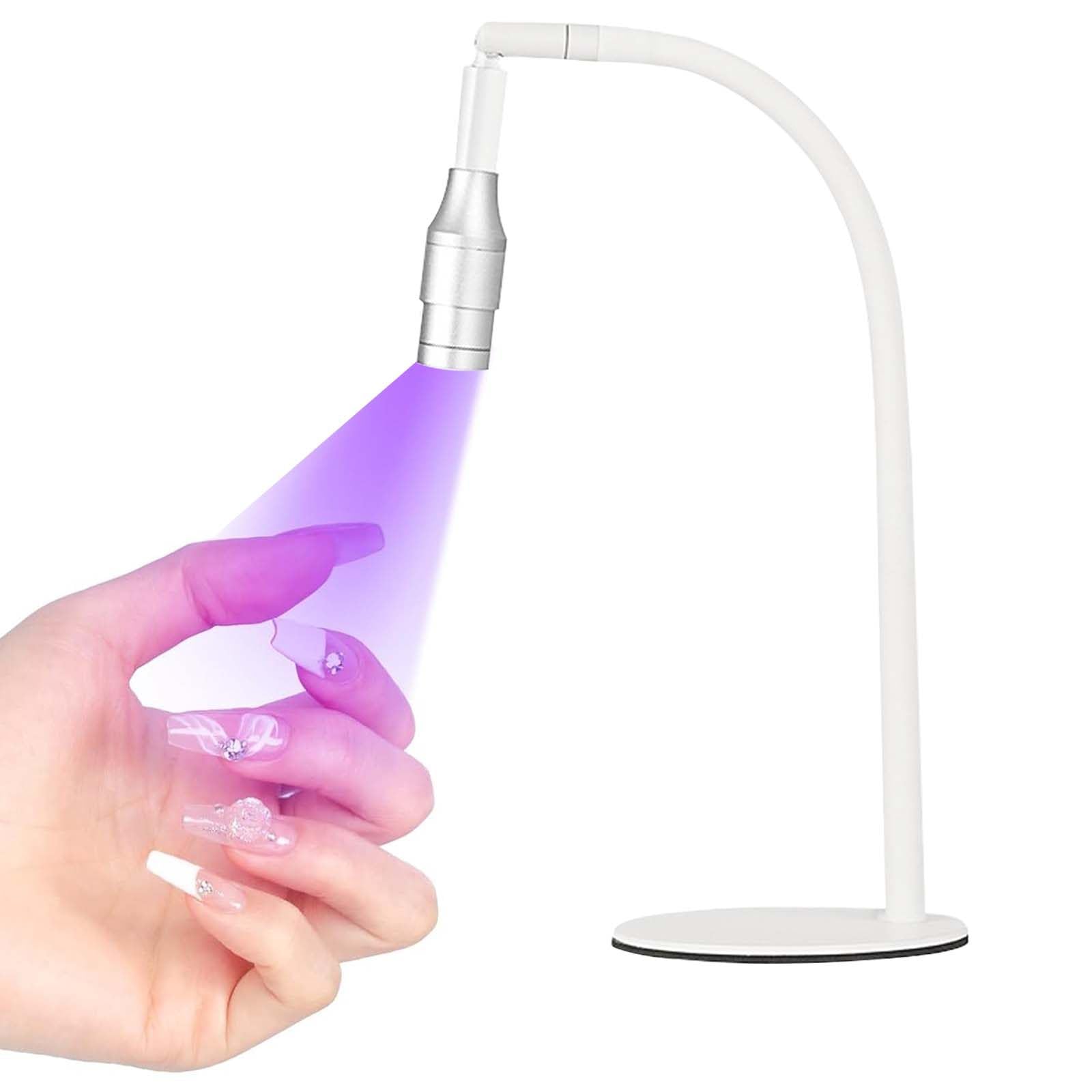 LáMpara Led Para UñAs - Luz Uv De Cuello De Cisne - LáMpara De Secado RáPido Para Esmalte De Gel - Profesional Para UñAs De Gel De Secado RáPido - Cuello De Cisne Flexible Y Giratorio De