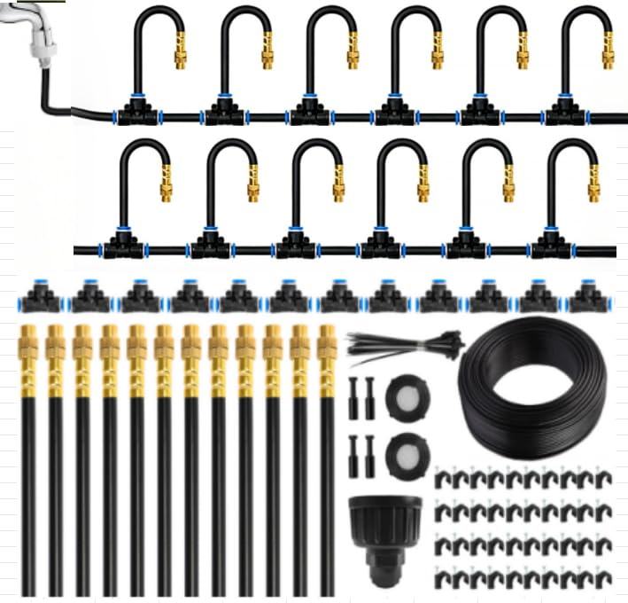 MIXC 50Ft 1/4' Drip Irrigation System,2026-Upgrade Garden Irrigation Kit with 12pcs Adjustable...