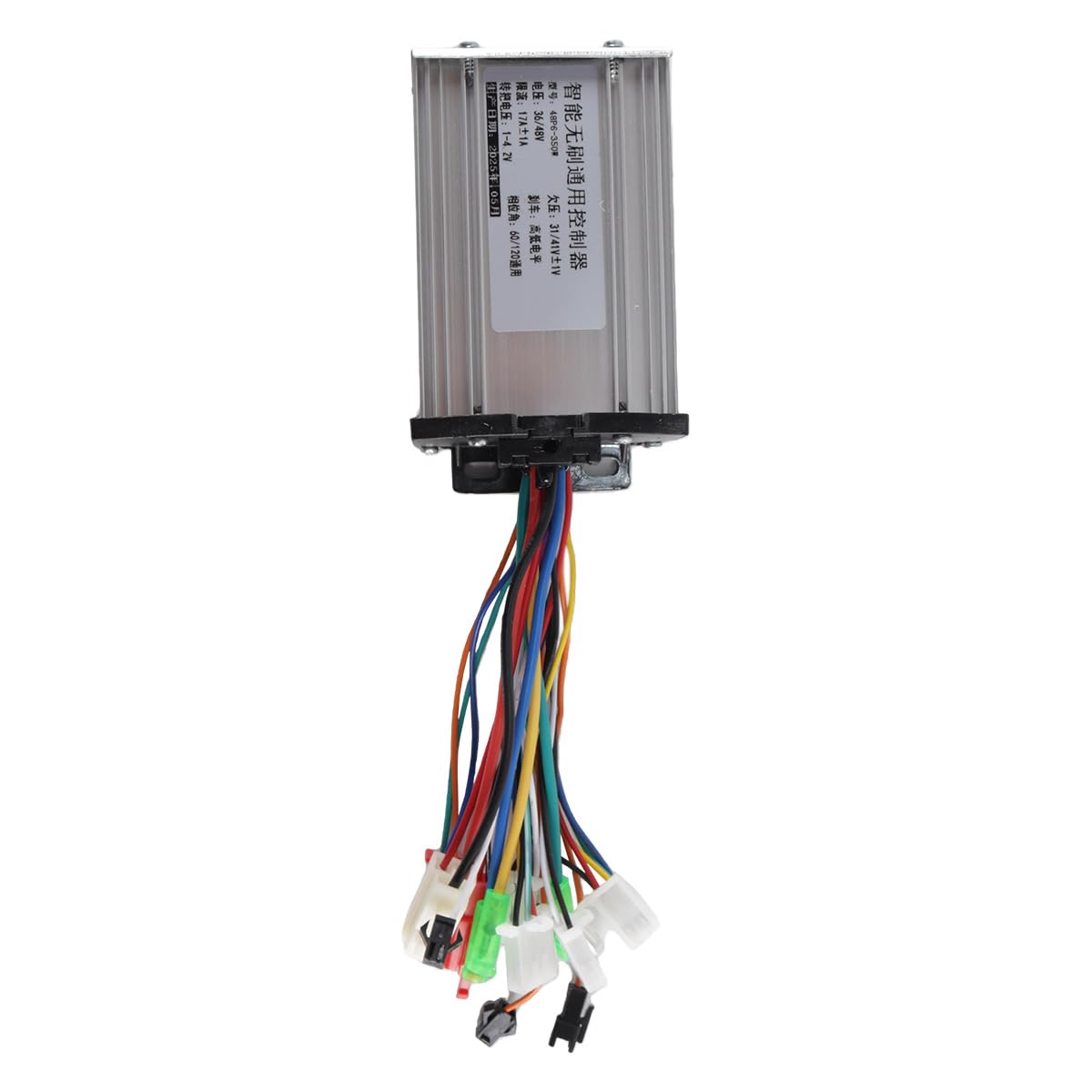Ausi 36V 48V 350W E-Bike Brushless Controller 6 Tube Dual Mode for Electric Bicycle Scooter Speed Intelligent Dual Motor Part, Silver