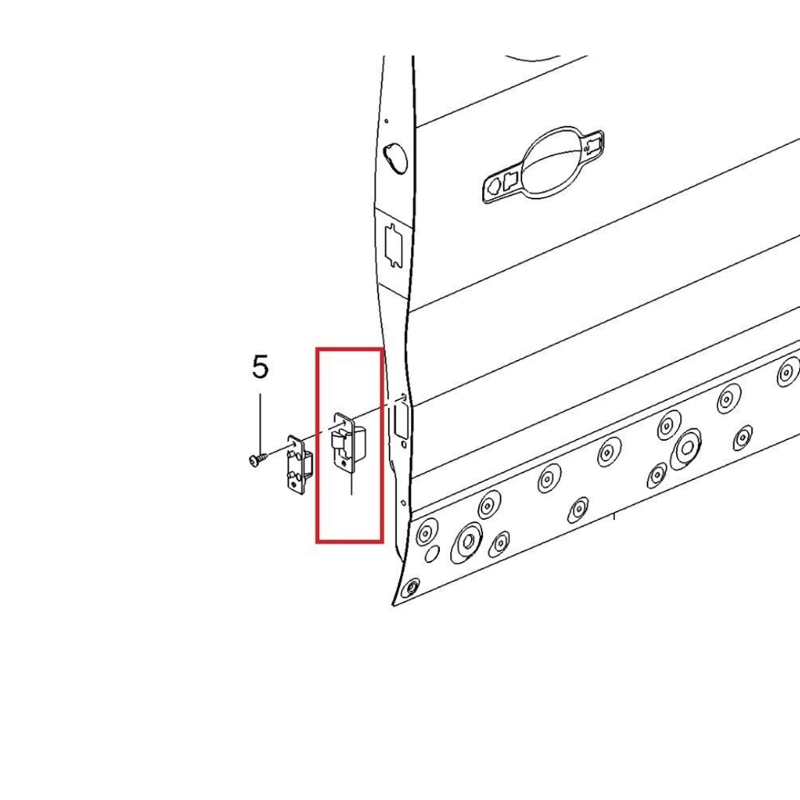 MOUDOAUER Retenedor de localizador de puerta corredera lateral hembra para Opel Vivaro B 2014-2019 91167277