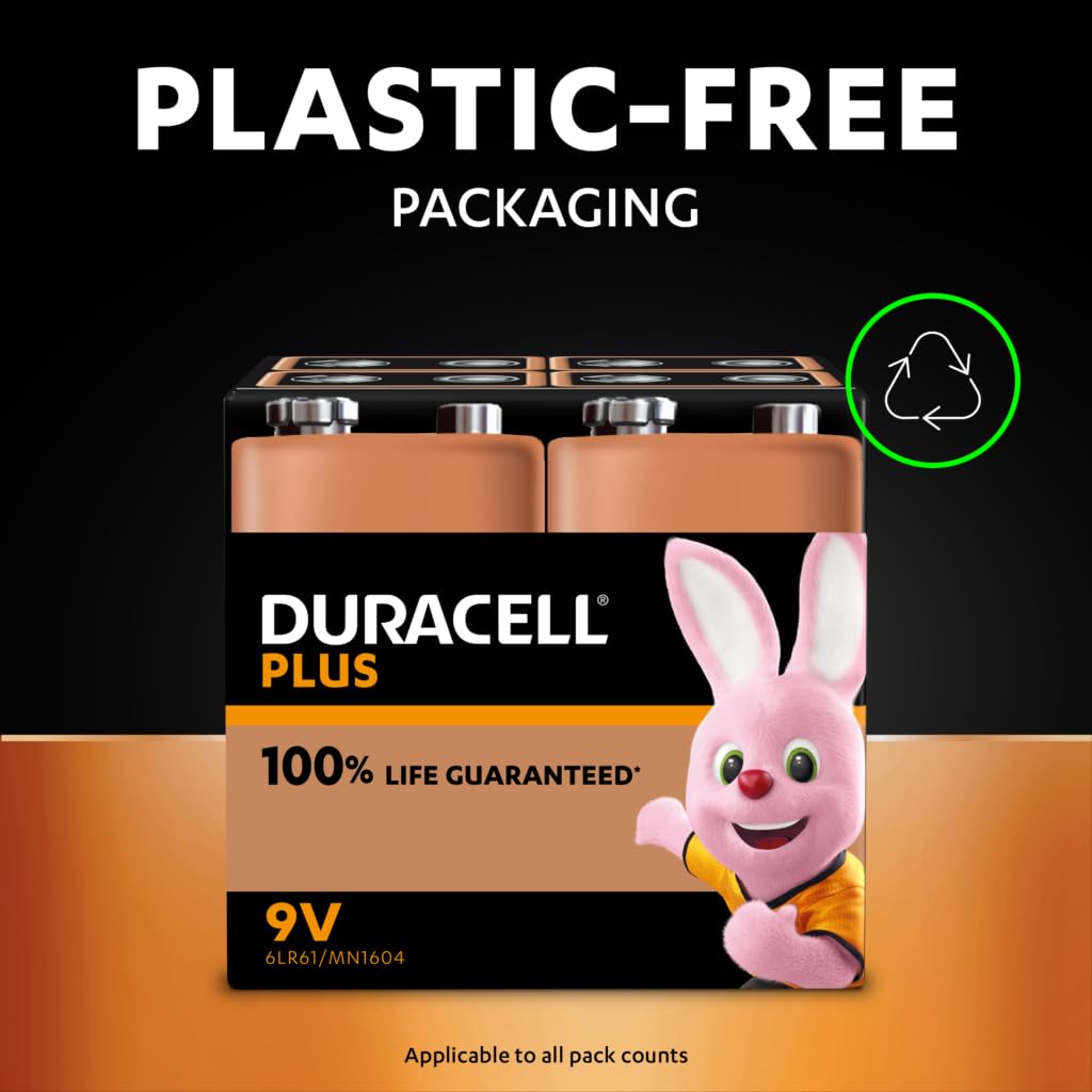 Duracell 16 x 9 V Plus (4 blíster de 4 Pilas) 16 Pilas (6LR61/MN1604)