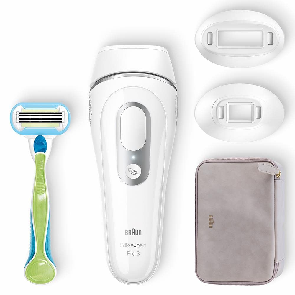Braun | PL3233 Silk-expert Pro 3 IPL | Epilierer | Lebensdauer der Glühbirne (Blitze) 300.000 | Anzahl der Leistungsstufen 3 | Weiß/Silber