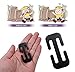 Clip per cintura di sicurezza auto, confezione da 2 regolatori per cintura di sicurezza in metallo, per rimuovere la cinghia dal collo per adulti e bambini, per rilassare la spalla, collo (2 x 52 mm)