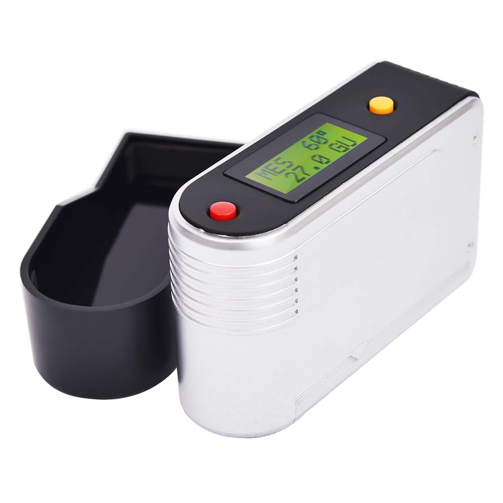 Glossmetro 60 gradi, Glossmetro digitale preciso per superfici di vernici, Glossmetro portatile, Glossmetro ad alta precisione con calibrazione automatica 0-200Gu Glossmetro Tester per vernici di