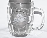 George Killian's Glass Irish Red Thumbprint Glass Mug Dimples Thumbprint 16 oz