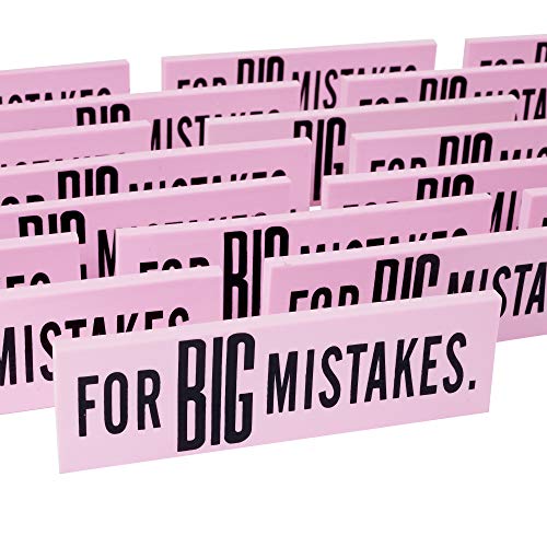 Kicko Big Mistake Erasers - 24 Pack Jumbo Erasers - 5.5 x 1.5 Inch - Pencil Eraser School Supplies for Kids - Children on Preschool, Elementary and Middle School