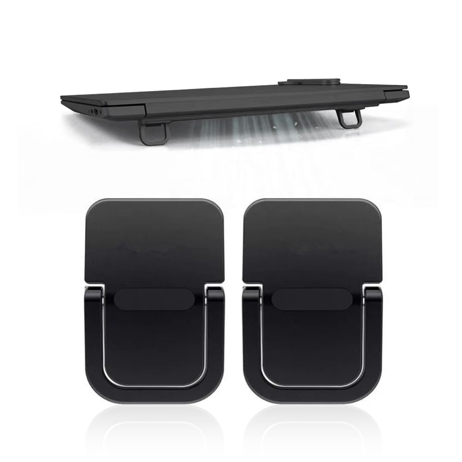2 supporti per computer portatile, mini supporto, supporto refrigerante pieghevole, supporto per computer desktop, supporto telefonico, sollevatore tastiera