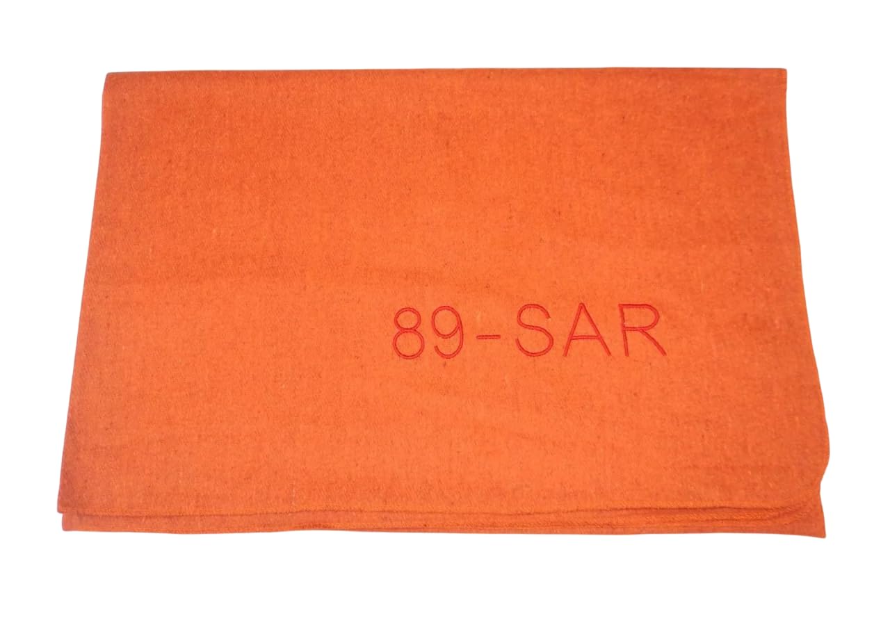 Couverture de survie légère en laine mélangée, orange