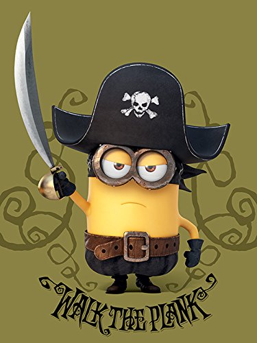 Toile Minions Pirate 60x80 cm grand tableau déco pour chambre d'enfant