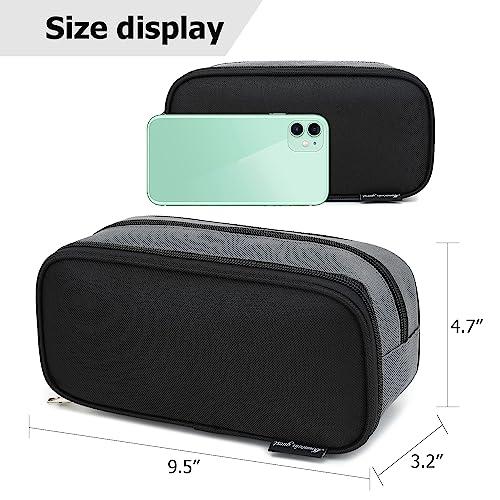 Image of Mountain guest Large Capacity Pencil Case Multi-Slot Pencil Pouch Durable Pencil Box Portable Office Pen Bag with Zipper
