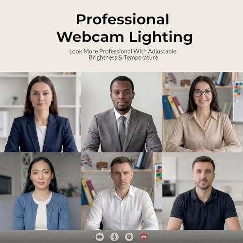 Luz LED para videoconferencia HumanCentric de laptop con brillo regulable 3