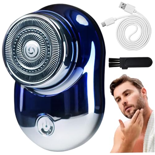 Mini rasuradora eléctrica, rasuradora portátil recargable de metal recargable, uso húmedo y seco para hombres, maquinillas de afeitar