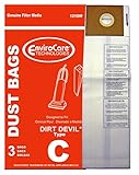 EnviroCare Replacement Vacuum Cleaner Dust Bags made to fit Dirt Devil Type C Uprights 3 pack