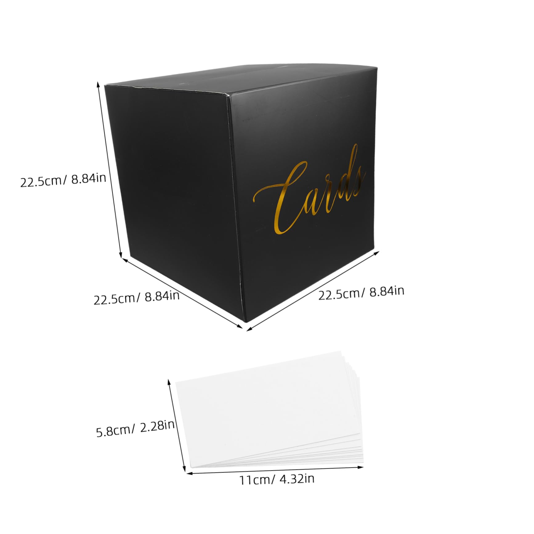 Cabilock Elegant Wedding Card Box Diy Envelope Storage Large Capacity Blue Card Collection Box