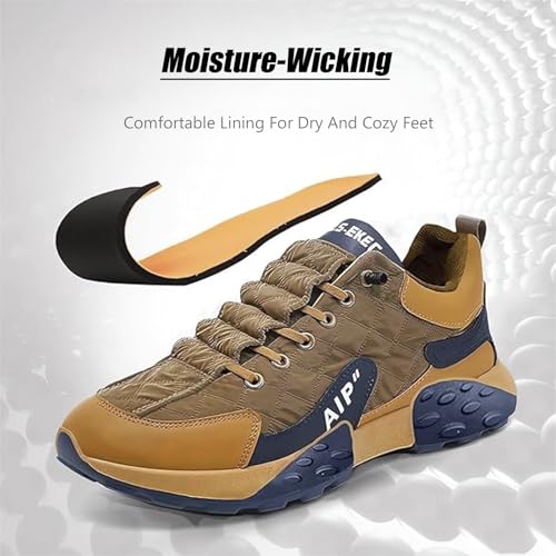 VOODUE Men's Orthopedic Comfort Sneaker 2025, Men Waterproof Non Slip Breathable Lightweight Orthopedic Shoes Sneakers, Men Wide Slip-On Orthopedic Walking Tennis Sneaker(Black,US 9)4