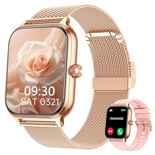 LODIMEKE Reloj Inteligente Mujer Hombre con Llamadas y Whatsapp Notificaciones,1.96