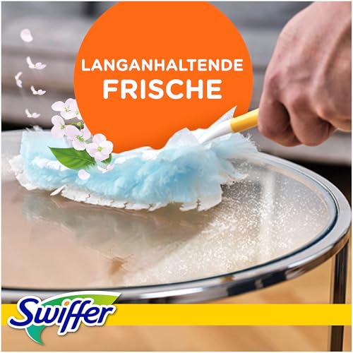 Swiffer Staubmagnet Nachfüllpackung, 25 Tücher (5×5) mit Febreze-Duft, Fängt Und Schließt 3-mal Mehr Staub Und Haare Ein Als Herkömmliche Staubwedel