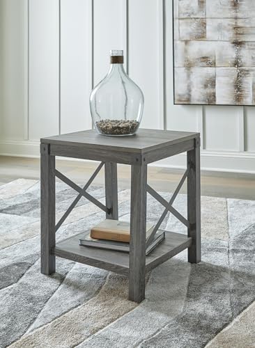 Signature Design by Ashley 1-Piece End Table, Farmhouse Square with Shelf - image 2