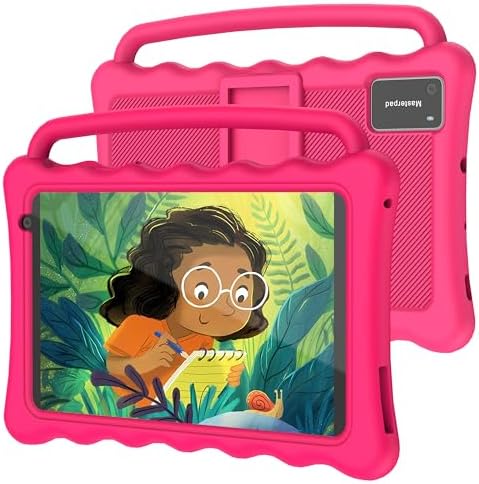 Kids Tablet, 7 Inch Tablet for Kids, Android 12 Tablet 2GB RAM+32GB Storage, Toddler Tablets with KIDOZ Parental Control App, WiFi, Bluetooth, Best Gift for Kids Learning and Playing (Pink)