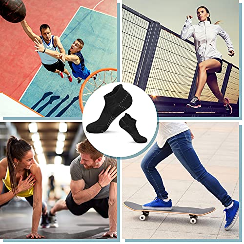 Image of Airacker Ankle Athletic Running Socks Cushioned Breathable Low Cut Sports Tab Socks for Men and Women (6 Pairs)