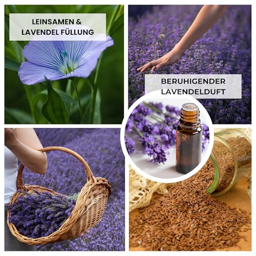 Yosana Yoga Augenkissen mit Leinsamen & Lavendel Füllung I waschbarer Baumwollbezug I Augenmaske zur Entspannung bei Yoga, Meditation & Schlaf I Aromakissen Lavendel