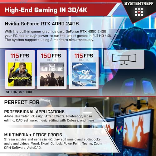 SYSTEMTREFF High-End Gaming PC AMD Ryzen 7 7800X3D 8x5GHz | Nvidia RTX 5090 32GB DX12 | 2TB M.2 NVMe | 32GB DDR5 RAM | Windows 11 | WLAN Desktop Computer Rechner für Gamer, Zocker & Streamer – Bild 6