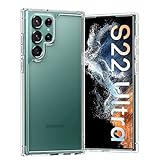 TOCOL for Samsung Galaxy S22 Ultra Case, Translucent Matte Hard Back [Military Grade Shockproof] [Anti-Scratch & Anti-Fingerprint] Slim Fit Protective Cover for Galaxy S22 Ultra Case 6.8'', Clear