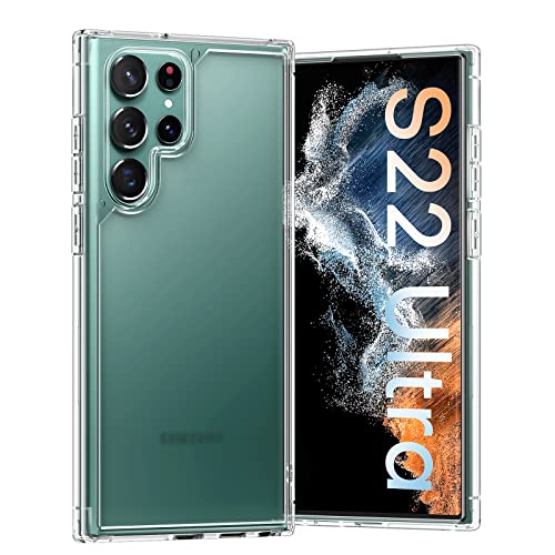 Image of TOCOL for Samsung Galaxy S22 Ultra Case, Translucent Matte Hard Back [Military Grade Shockproof] [Anti-Scratch & Anti-Fingerprint] Slim Fit Protective Cover for Galaxy S22 Ultra Case 6.8'', Clear