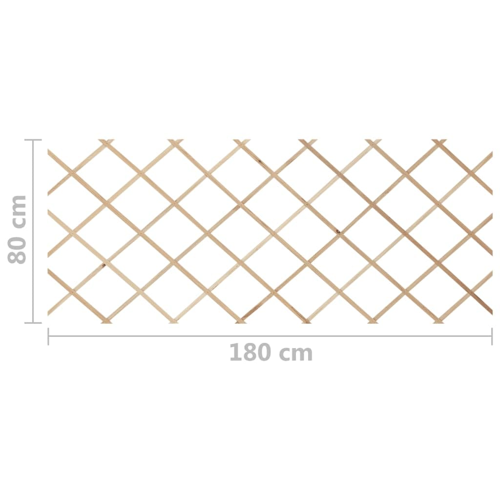 Ogrodzenie dla roślin pnących, 5 szt., lite drewno, jodła, 180 x 80 cm, możliwość rozszerzenia, wytrzymałe ogrodzenie ogrodowe do ogrodu i na podwórko, idealne jako ochrona przed wzrokiem i barierą