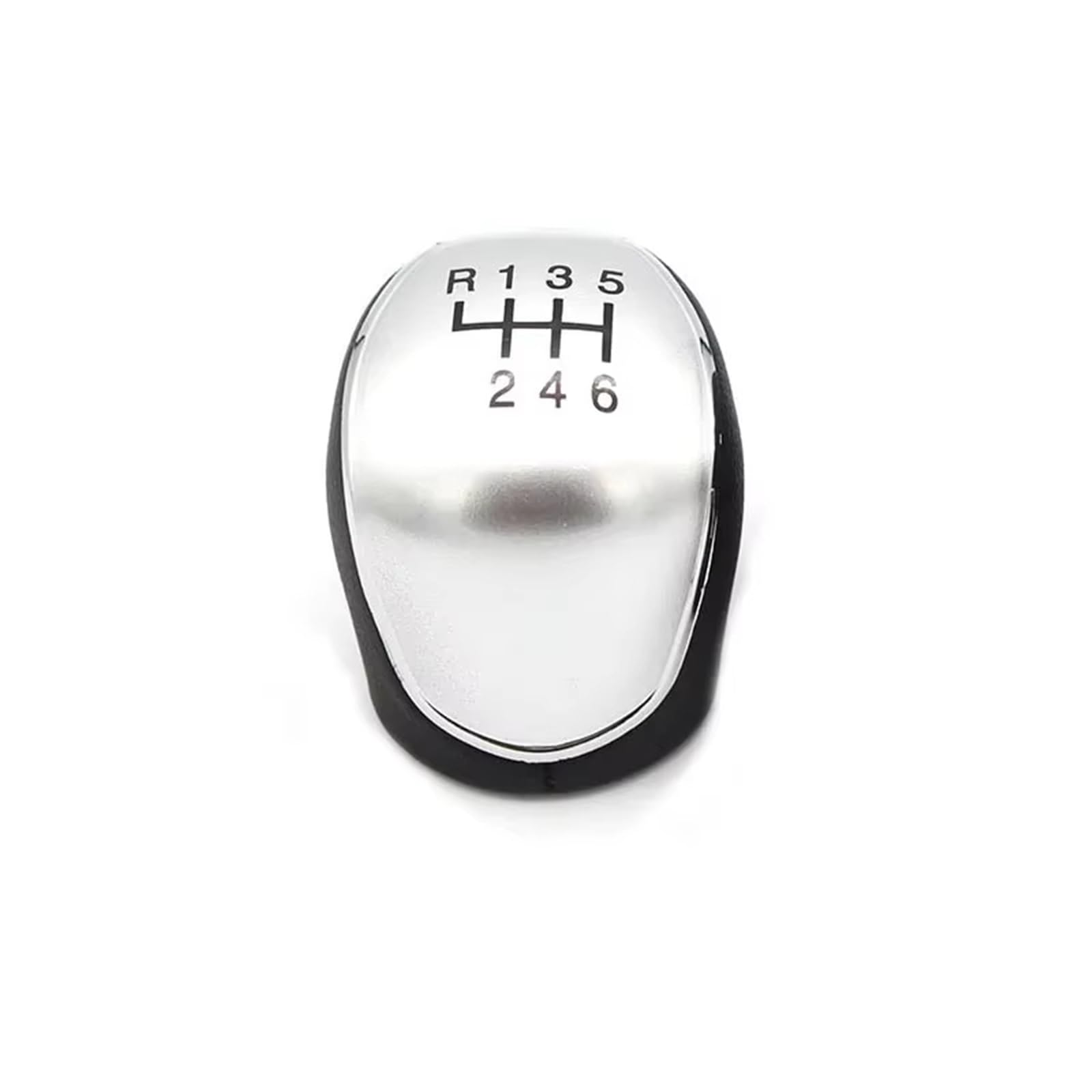 Ylmkmvlczc 6-Speed Silver 5/6 Car Leather Gear Shift Knob For S-Max C-Max Kuga Galaxy Mondeo 4 Mk4 Transit Tourneo Connect Focus Gear Shift Knob Lever