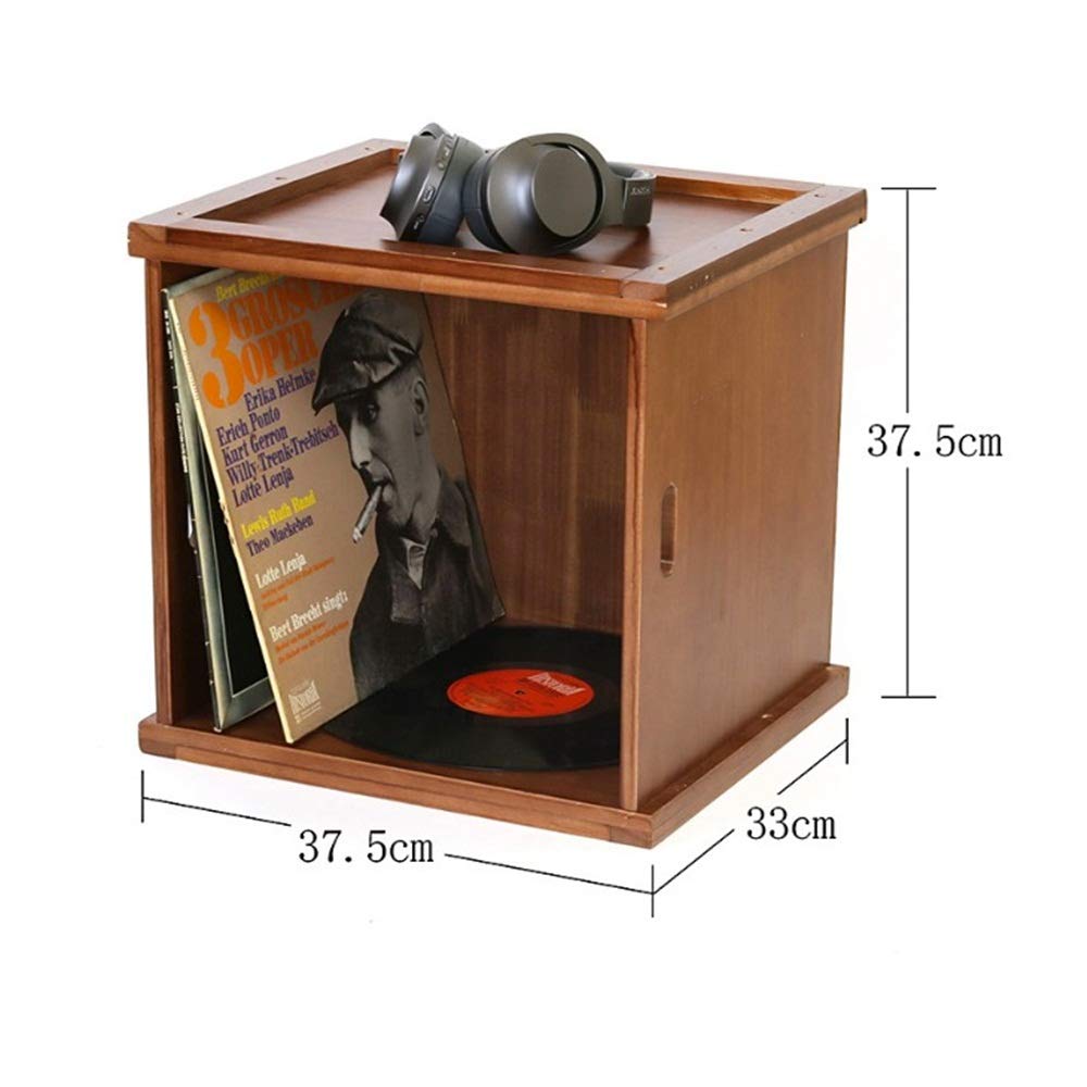 Amazon｜レコード収納ボックス ヴィンテージ木製ビニール・レコード