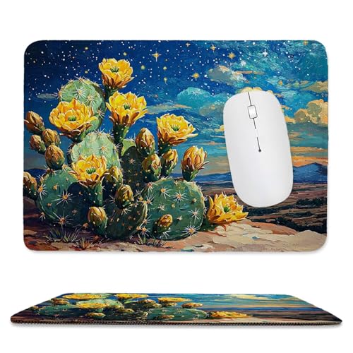 Alfombrilla Ratón Girasol estrellado Alfombrilla Escritorio 400 x 300 mm Mejora la Precisión y la Velocidad con Base de Goma Antideslizante y Bordes Cosidos Duradera y Cómoda, para Oficina j-867